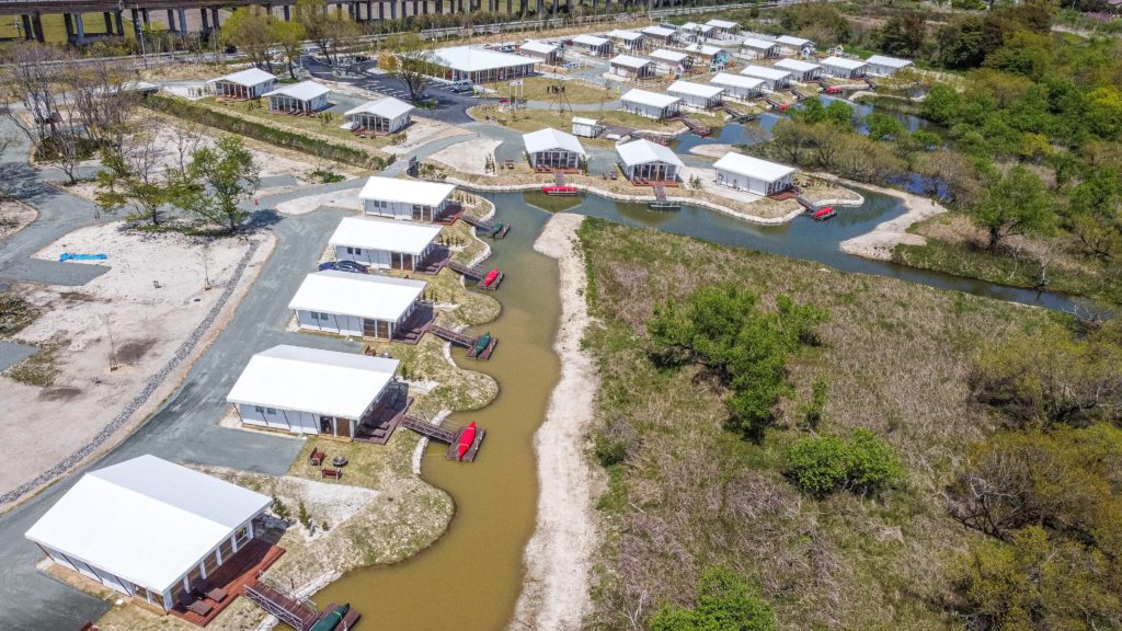 滋賀県　大型グランピング施設　新装工事