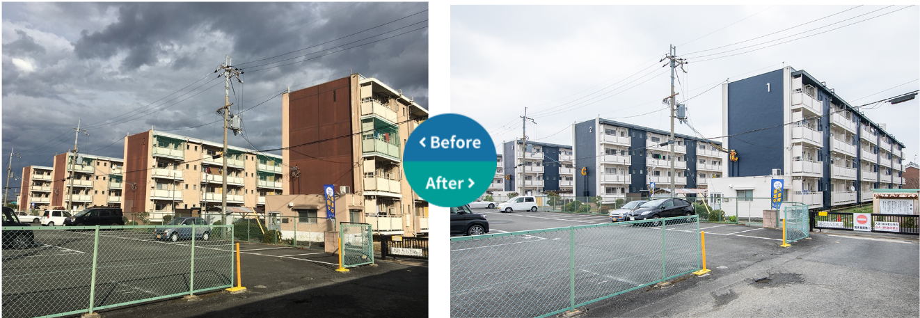 奈良県　マンション４棟イメージアップ工事