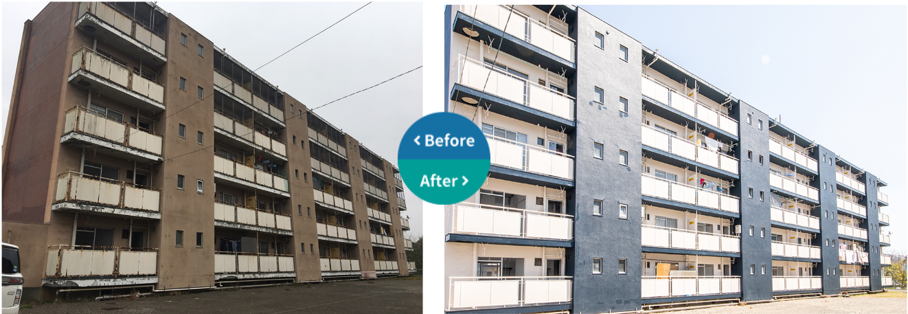 兵庫県　マンション３棟イメージアップ工事