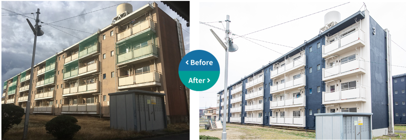 奈良県　マンション４棟イメージアップ工事