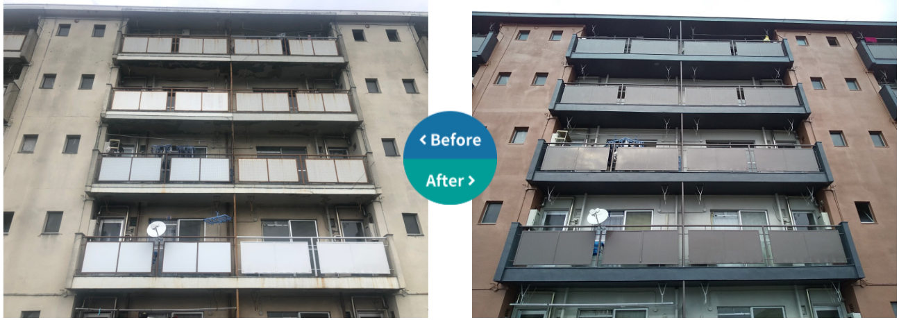 静岡県　マンション２棟イメージアップ工事